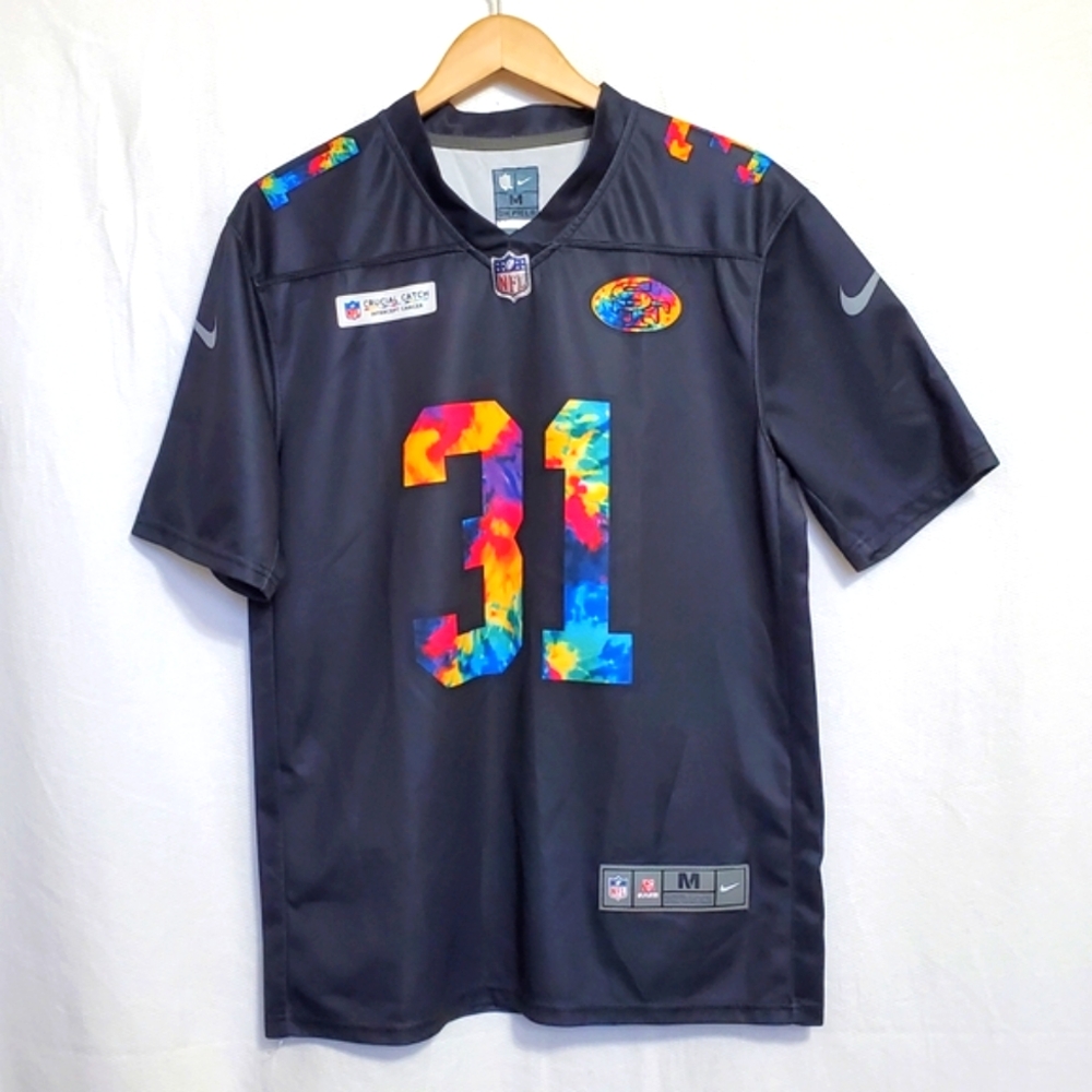 Nike San Francisco 49rs Raheem Mostert On Field Jersey NFL Black Multi Medium